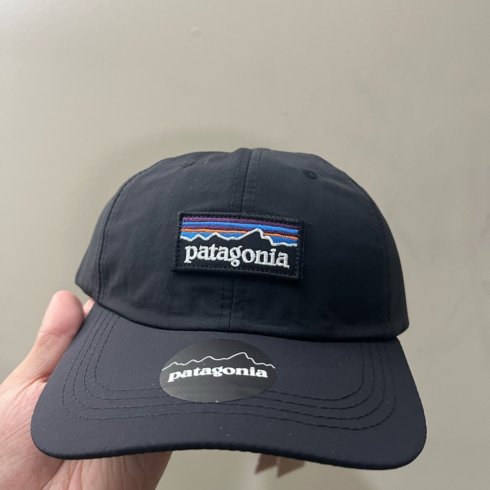 Patagonia Black Hat with Multi-Color Logo